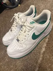 Vorschaubild 4 von Air Force 1 Herren Sneaker low Gr. 40.5 Weiß Grün Sportlich Freizeit
