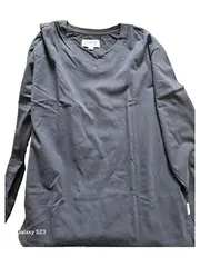 Vorschaubild 1 von Herren Langarmshirt V-Ausschnitt Grau Gr. L