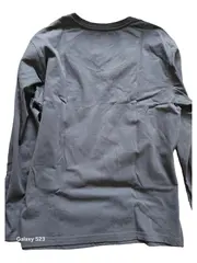 Vorschaubild 2 von Herren Langarmshirt V-Ausschnitt Grau Gr. L