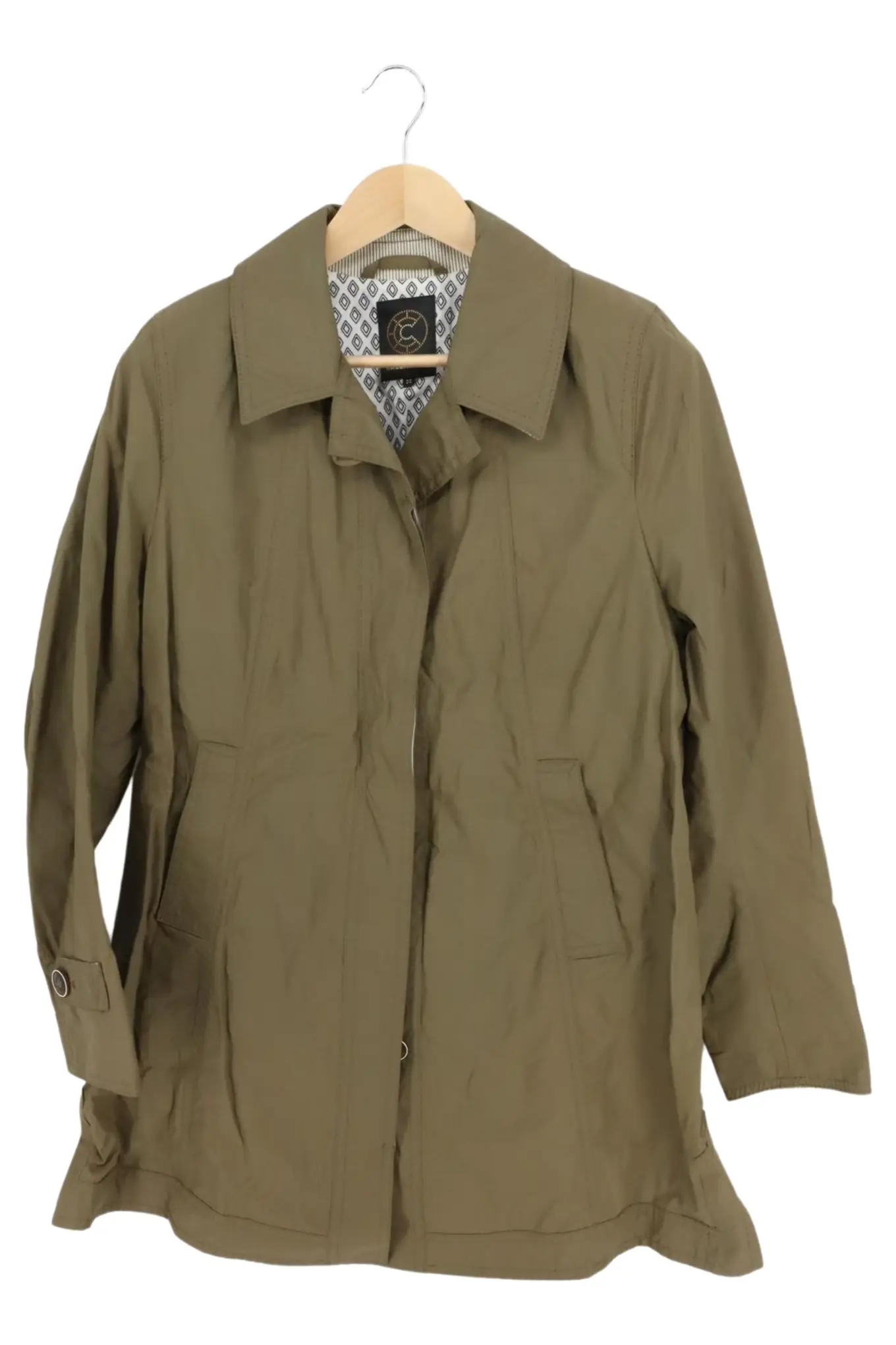 CREENSTONE Damen Leichte Jacke Gr. 38/M Grün Casual Outdoor Baumwolle