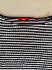 Vorschaubild 3 von Damen Langarmshirt Gestreift Gr. 34/XS Baumwolle Casual