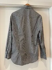 Vorschaubild 2 von Herren Business Hemd Gr. 40 Blau Gestreift Langarm
