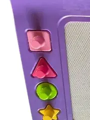 Vorschaubild 2 von Zeichenplatte Maltafel Lila Kinder Magnettafel mit Stempel