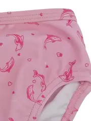 Vorschaubild 2 von Badehose Pink Delfin Tiermotiv Gr. 128 Mädchen Sportlich