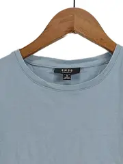 Vorschaubild 2 von Herren T-Shirt Basic Blau Gr. 48/M Baumwolle Kurzarm Casual