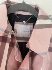 Vorschaubild 2 von Damen Trenchcoat kariert Rosa Gr. 36/S Modisch