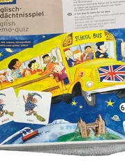 Vorschaubild 3 von Memory Spiel Englisch Lernen 64 Karten Glitzereffekt Kinder ab 4 Jahre