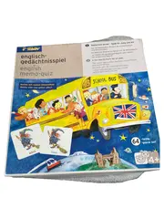 Vorschaubild 1 von Memory Spiel Englisch Lernen 64 Karten Glitzereffekt Kinder ab 4 Jahre