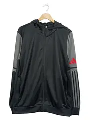 Vorschaubild 1 von Trainingsjacke Herren Gr. M Schwarz Grau Kapuze Reißverschluss