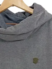 Vorschaubild 3 von Damen Kapuzenpullover Grau Gr. 38/M Casual Hoodie Kurzarm