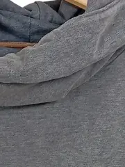 Vorschaubild 4 von Damen Kapuzenpullover Grau Gr. 38/M Casual Hoodie Kurzarm