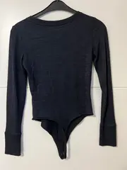 Vorschaubild 2 von Damen Langarm Body Gr. 36/S Blau Basic