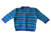 Vorschaubild 2 von BENETTON Damen Strickjacke S Mehrfarbig Casual Lochmuster Polyacryl