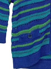 Vorschaubild 4 von BENETTON Damen Strickjacke S Mehrfarbig Casual Lochmuster Polyacryl