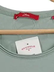 Vorschaubild 4 von Damen T-Shirt Grün Gr. 38 Basic Kurzarm