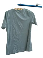 Vorschaubild 2 von Damen T-Shirt Grün Gr. 38 Basic Kurzarm