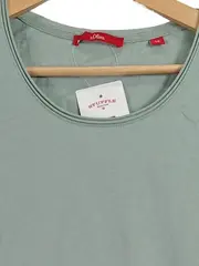 Vorschaubild 3 von Damen T-Shirt Grün Gr. 38 Basic Kurzarm