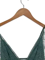 Vorschaubild 3 von Damen Nachthemd Gr. M Grün mit Spitze