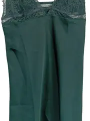 Vorschaubild 5 von Damen Nachthemd Gr. M Grün mit Spitze