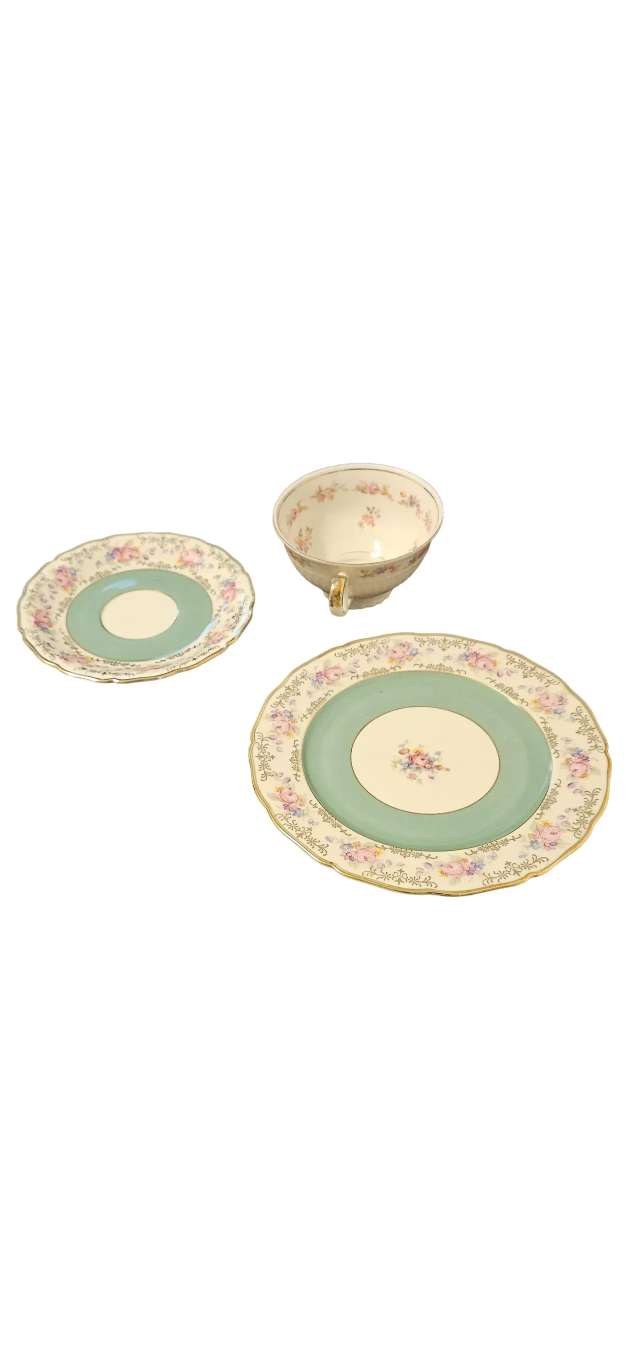 SELTMANN WEIDEN Tasse Unterteller Set Porzellan Mehrfarbig Blumen Klassisch