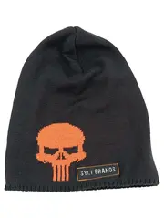 Vorschaubild 1 von Mütze Schädel Unisex Grau Polyacryl Streetwear Beanie