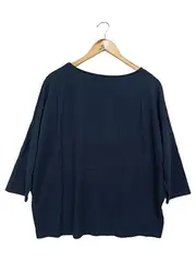 Vorschaubild 2 von Damen Langarmshirt Gr. 36/S Blau Klassisch Elegant Minimalistisch