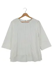 Vorschaubild 1 von MARC O POLO Damen Bluse Gr. 38/M Weiß Gestreift Klassisch Elegant
