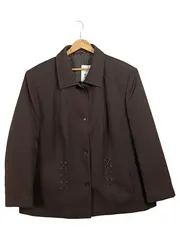 Vorschaubild 1 von Damen Blazer Gr. 50/XXL Braun Klassisch Business Elegant