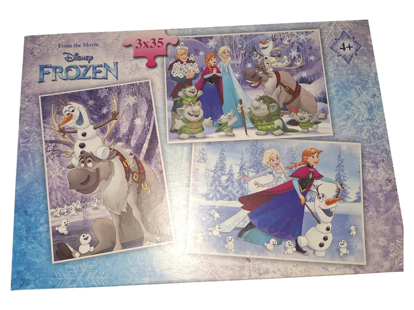 DISNEY Frozen Die Eiskönigin Kinder Puzzle Set Anna Elsa Olaf Sven 3x35 Teile