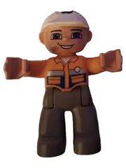 Vorschaubild 1 von Duplo Bauarbeiter Figur Kinder ab 24 Monate mit Helm orange Weste