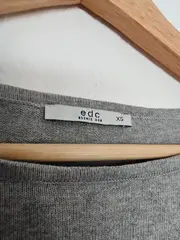 Vorschaubild 6 von EDC Damen Pullover Grau Gr. 36/S Casual Baumwolle