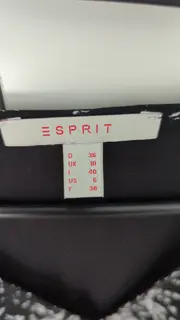 Vorschaubild 3 von Damen Cocktailkleid Gr. 36 Schwarz Abstrakt Muster Bindegürtel