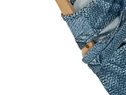 Vorschaubild 3 von Freizeitkleid Damen Gr. 38/M Blau Casual Cut-Outs Reißverschluss