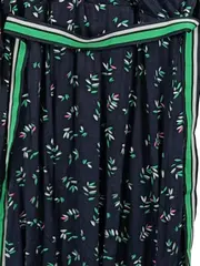 Vorschaubild 3 von Damen Wickelkleid Gr. 40 Blau mit Blattmuster Freizeitkleid