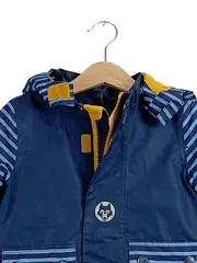 Vorschaubild 2 von Kids Kinder Regenjacke Gr. 86-92 Blau Gestreift Kapuze Fleece
