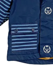 Vorschaubild 3 von Kids Kinder Regenjacke Gr. 86-92 Blau Gestreift Kapuze Fleece