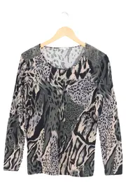 Vorschaubild 1 von Damen Langarmshirt Gr. 38/M Mehrfarbig Leopard Tierdruck