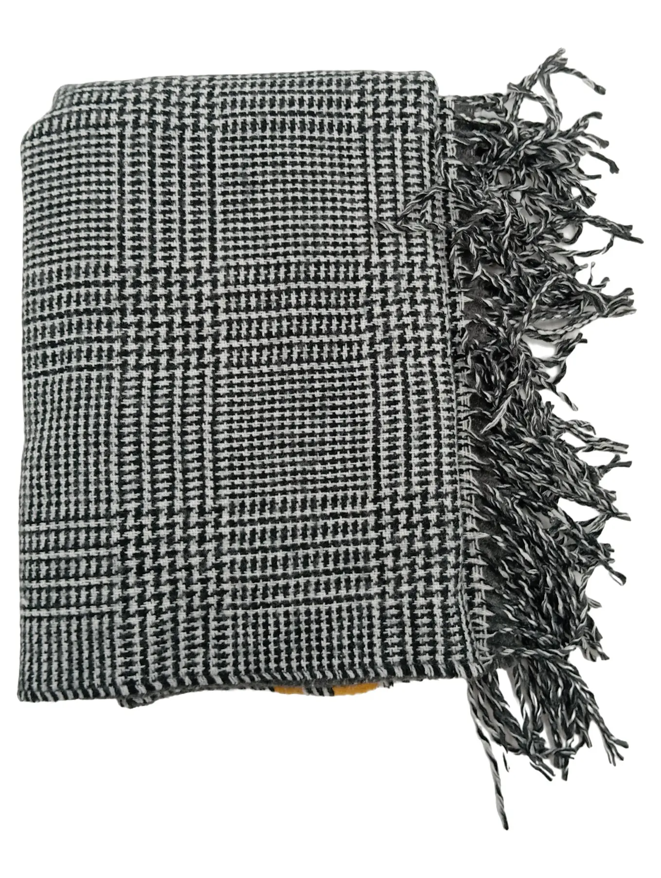 TOM TAILOR Damen Schal kariert Fransen Freizeit 180cm