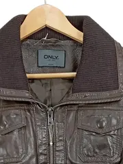 Vorschaubild 3 von Lederjacke Damen Braun Gr. 38 Casual Bomberjacke