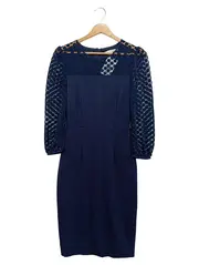 Vorschaubild 1 von Etuikleid Damen Gr. 32/XXS Blau Elegant Business Bleistiftkleid