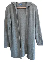 Vorschaubild 1 von Damen Strickjacke Grau Gr. 38/M Kapuze Casual Meliert