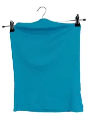Vorschaubild 1 von Damen One-Shoulder Top Shirt Gr. 38/M Türkis Basic Rippstrick