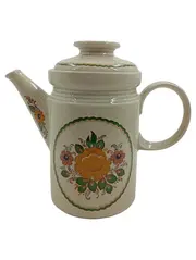 Vorschaubild 1 von Kaffeekanne Floriana Porzellan Blumenmuster Beige Bavaria 1,5L