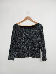 Vorschaubild 2 von EDC Damen Langarmshirt mit Herzmuster Schwarz Gr. 34;XS Casual