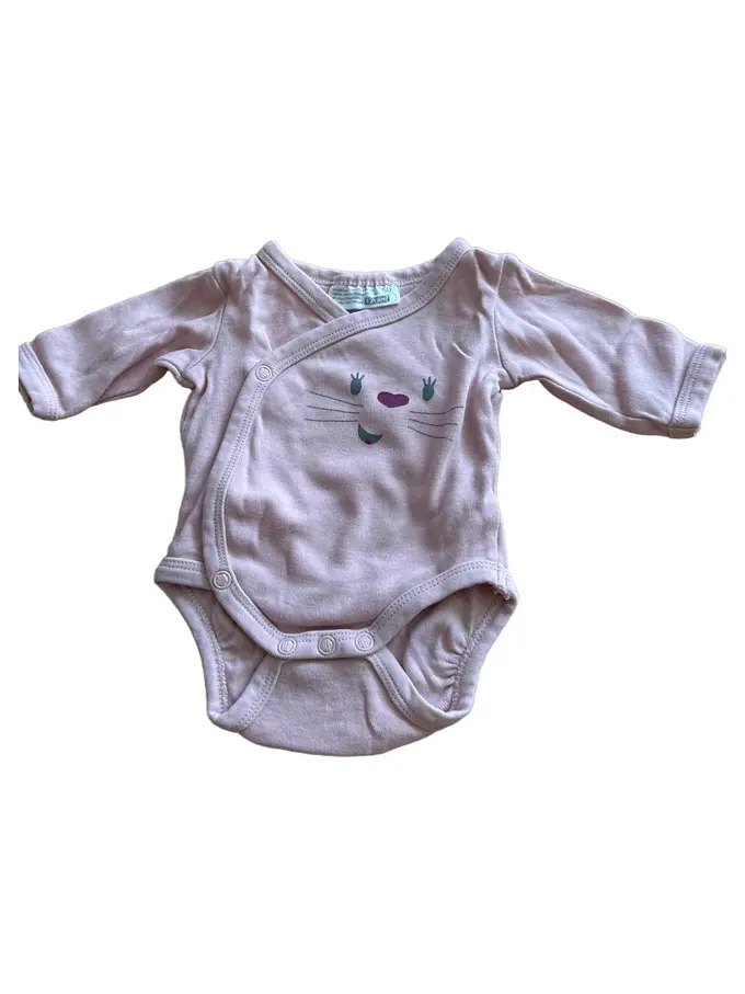 BabyPrem Baby Body Langarm - 100% Baumwolle Einfarbig 0-12 Monate