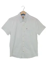 Vorschaubild 1 von Herren Freizeithemd Kurzarm Weiß Gr. 46/S Baumwolle Casual