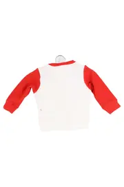 Vorschaubild 2 von Kinder Pullover Gr. 74 Rot Weiß Casual Sportlich Sweatshirt Logo Print