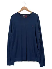 Vorschaubild 1 von Herren Pullover Blau Gr. XXL Casual Baumwolle Rippstrick
