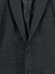 Vorschaubild 3 von Herren Sakko Gr. 50 Grau Fischgrät Wolle Business Blazer