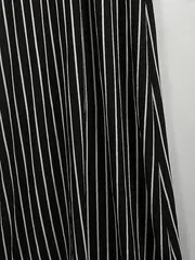 Vorschaubild 4 von Maxikleid gestreift Damen Gr. 38/M Schwarz Langarm Festlich Modern